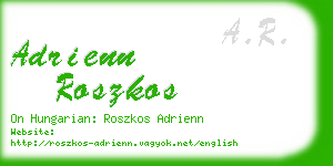 adrienn roszkos business card